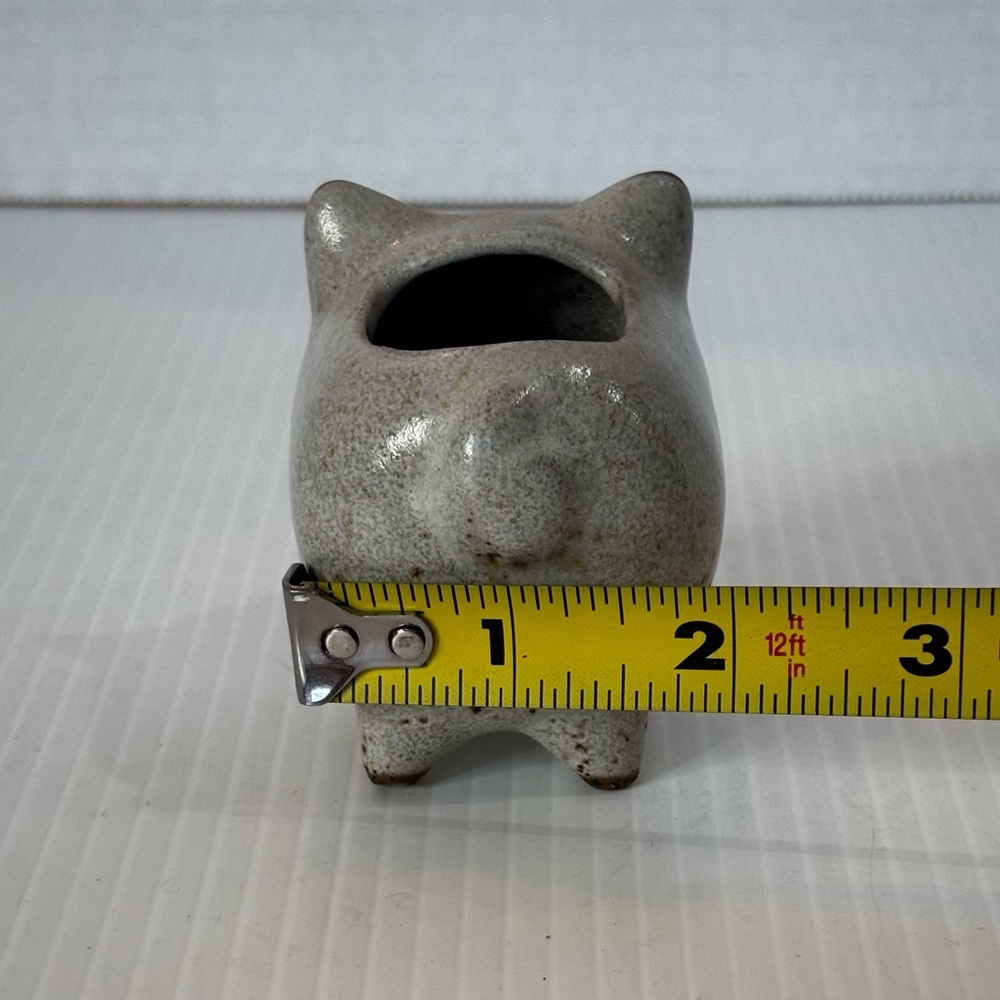Vtg  David Stewart Lions Valley Stoneware Pig Ceramic Planter Toothpick Holder - Picture 9 of 9